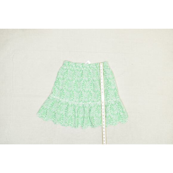 NEW LOFT Women's Green Eyelet Embroidered Scallop Hem Mini Skirt Regular Size S - Picture 6 of 8